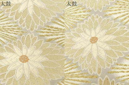 平和屋着物●六通柄袋帯　伝統工芸士　紙谷俊雄　唐織　菱花文　金糸　正絹　逸品　CABG9489dy　