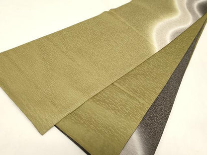 平和屋着物●太鼓柄袋帯　流水文　銀通し地　長尺　正絹　逸品　未使用　CABG9493dy