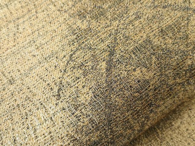 平和屋着物▽世界的友禅作家 千地泰弘 両面 六通柄袋帯 スリーシーズン 春夏秋 櫛織 草木文 金銀糸 正絹 逸品 未使用 CABG9499dy