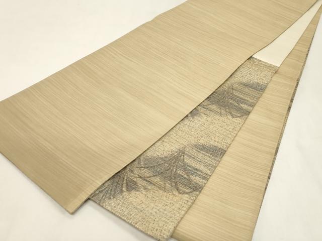 平和屋着物▽世界的友禅作家 千地泰弘 両面 六通柄袋帯 スリーシーズン 春夏秋 櫛織 草木文 金銀糸 正絹 逸品 未使用 CABG9499dy