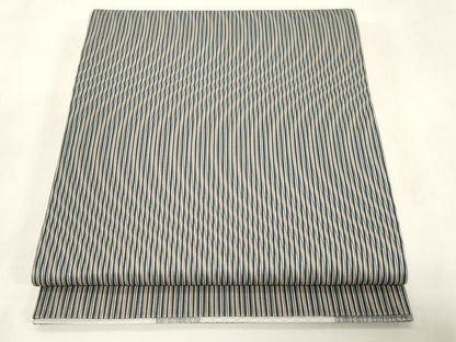 平和屋着物●両面　全通柄袋帯　縞　正絹　逸品　未使用　CABG9501dy
