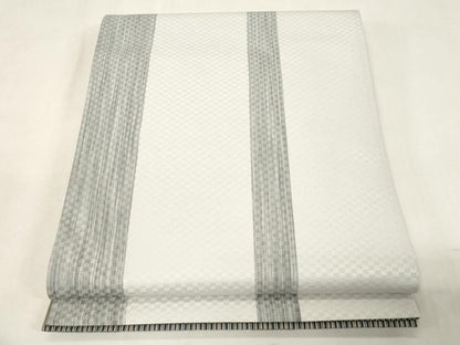 平和屋着物●両面　全通柄袋帯　縞　正絹　逸品　未使用　CABG9501dy