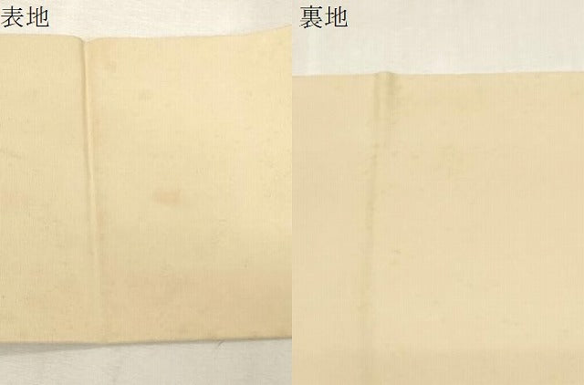 平和屋着物●塩瀬　九寸名古屋帯　手描き　笹竹文　正絹　逸品　CABG9516dy
