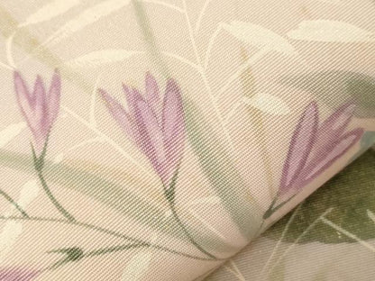 平和屋着物●塩瀬　九寸名古屋帯　作家物　手描き　草花文　金銀彩　正絹　逸品　CABG9518dy