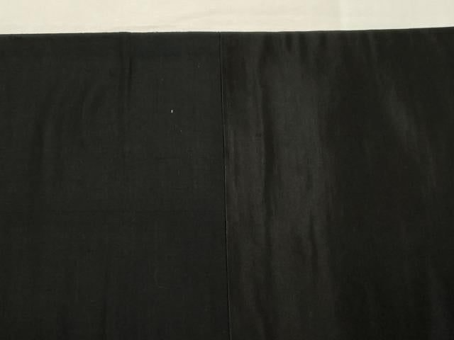 平和屋着物●アンティーク　大正ロマン　九寸名古屋帯　総手刺繍　草花文　黒地　金糸　正絹　逸品　CABG9521dy