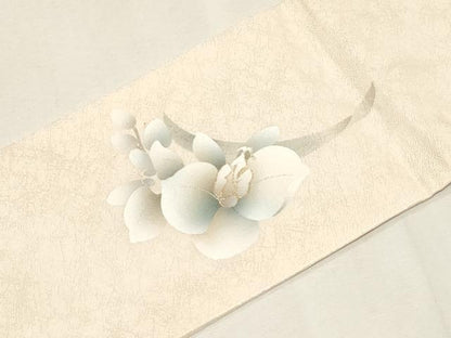 平和屋着物●九寸名古屋帯　胡蝶蘭　金彩　正絹　逸品　CABG9526dy