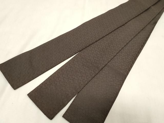 平和屋着物●男性　角帯　黒橡色　正絹　逸品　未使用　CABG9537dy