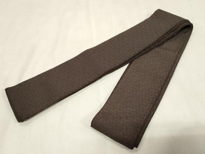 平和屋着物●男性　角帯　黒橡色　正絹　逸品　未使用　CABG9537dy