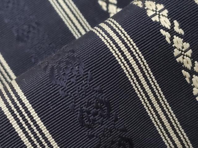 平和屋着物●男性　本場筑前博多織　角帯　献上　正絹　逸品　CABG9541dy