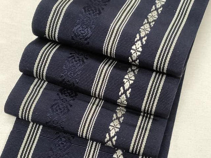 平和屋着物●男性　本場筑前博多織　角帯　献上　正絹　逸品　CABG9541dy