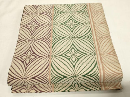 平和屋着物●両面　六通柄袋帯　七宝間道　正絹　逸品　CABG9549dy