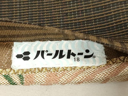 平和屋着物●両面　六通柄袋帯　七宝間道　正絹　逸品　CABG9549dy
