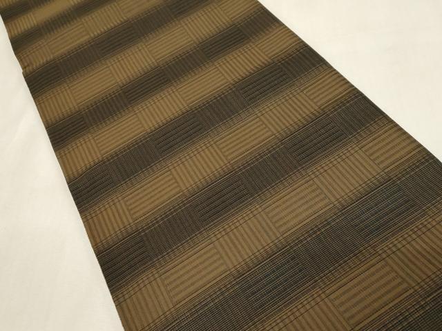 平和屋着物●両面　六通柄袋帯　七宝間道　正絹　逸品　CABG9549dy