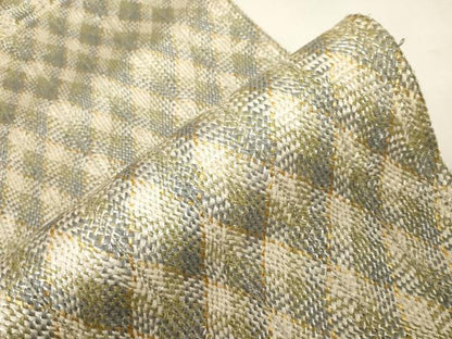 平和屋着物●全通柄袋帯　組織　縞　金銀糸　正絹　逸品　CABG9553dy