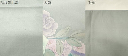 平和屋着物●太鼓柄袋帯　作家物　手描き　草花文　正絹　逸品　CABG9555dy