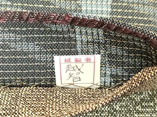 平和屋着物●両面　六通柄袋帯　幾何学文　金糸　正絹　逸品　未使用　CABG9571dy