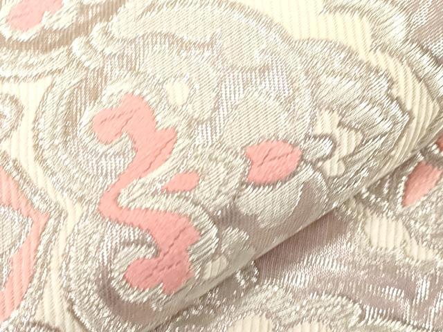 平和屋着物●西陣の名門　加納幸謹製　六通柄袋帯　唐織　正倉院花文　銀糸　正絹　逸品　CABG9574dy