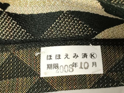 平和屋着物●両面　全通柄袋帯　鱗文　正絹　逸品　未使用　CABG9576dy