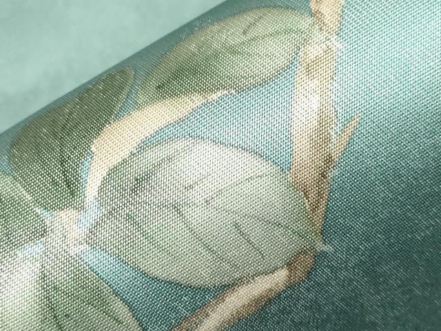 平和屋着物●二代目清次郎　手描き　太鼓柄袋帯　枝花文　正絹　逸品　未使用　CABG9584dy
