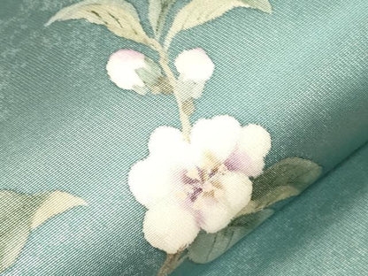 平和屋着物●二代目清次郎　手描き　太鼓柄袋帯　枝花文　正絹　逸品　未使用　CABG9584dy