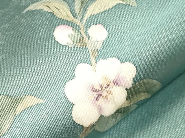 平和屋着物●二代目清次郎　手描き　太鼓柄袋帯　枝花文　正絹　逸品　未使用　CABG9584dy
