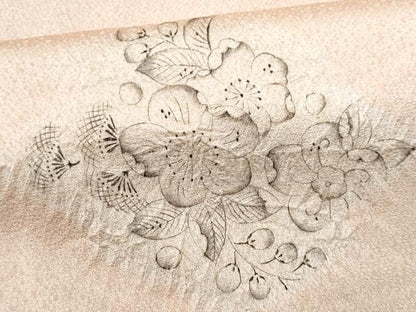 平和屋着物■訪問着　手描き　絞り　辻が花　金彩　正絹　逸品　CABG9603fb