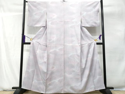 平和屋着物■上質な小紋　作家物　千草染め　雲取文　暈し染め　正絹　逸品　CABG9606fb