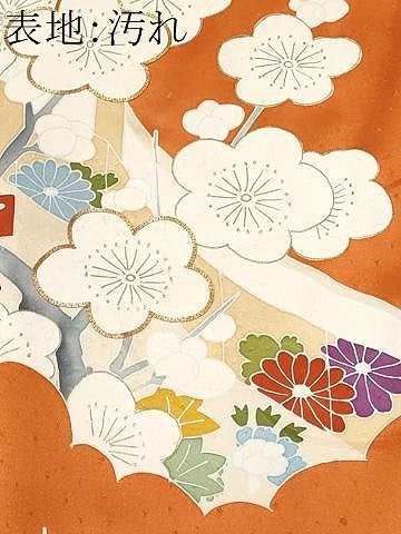 平和屋着物■訪問着　駒刺繍　枝梅文　金彩　正絹　逸品　CABG9615fb