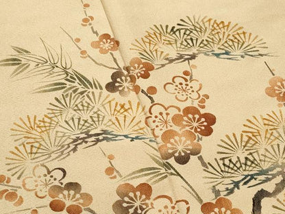 平和屋着物■訪問着　松竹梅　正絹　逸品　CABG9642fb