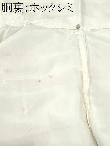平和屋着物■上質な紬　幾何学文様　反端付き　正絹　逸品　未使用　CABG9644fb