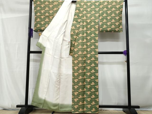 平和屋着物■上質な小紋　枝松舟文　正絹　逸品　CABG9666fb