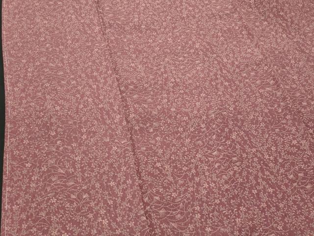 平和屋着物■上質な小紋　草花文　正絹　逸品　未使用　CABG9667fb