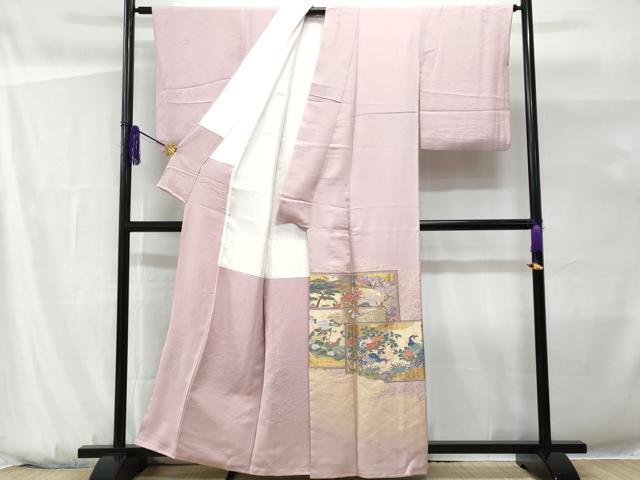 平和屋着物■豪華色留袖　作家物　寿光織　杉戸絵　金糸　正絹　逸品　CABG9669fb