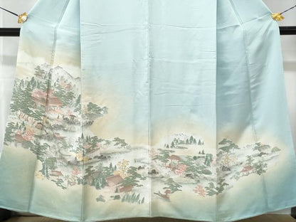 平和屋着物■豪華色留袖　寿光織　伊勢物語　金糸　正絹　逸品　CABG9670fb