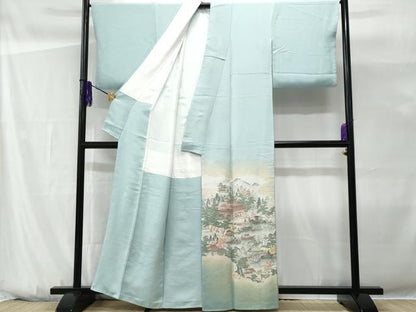 平和屋着物■豪華色留袖　寿光織　伊勢物語　金糸　正絹　逸品　CABG9670fb