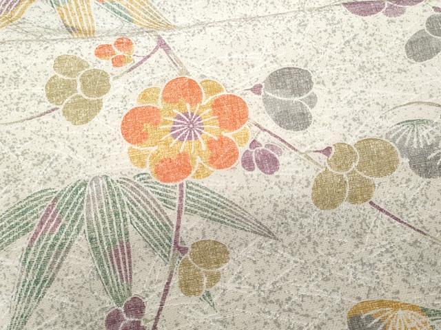 平和屋着物■上質な小紋　松竹梅　正絹　逸品　CABG9674fb