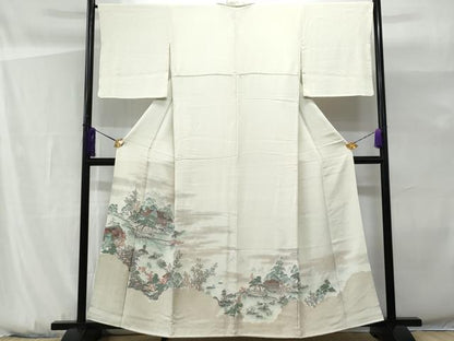 平和屋着物■豪華色留袖 寿光織 京名所風景文 暈し染め 金糸 正絹 逸品 CABG9684fb
