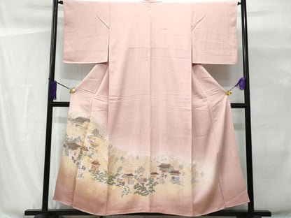 平和屋着物■豪華色留袖 寿光織 京洛絵巻 暈し染め 金糸 正絹 逸品 CABG9688fb