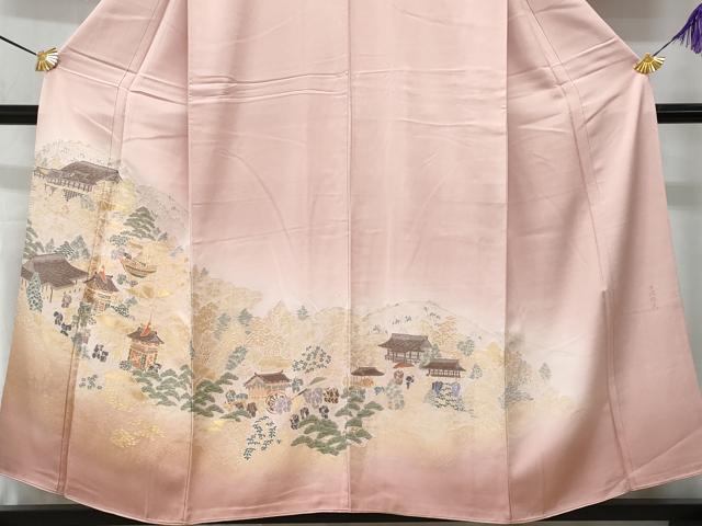 平和屋着物■豪華色留袖 寿光織 京洛絵巻 暈し染め 金糸 正絹 逸品 CABG9688fb