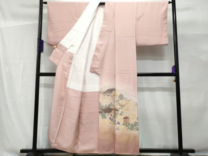 平和屋着物■豪華色留袖 寿光織 京洛絵巻 暈し染め 金糸 正絹 逸品 CABG9688fb