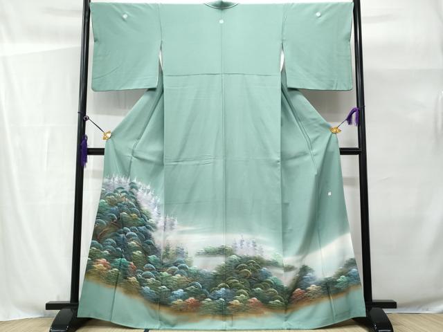 平和屋着物■豪華色留袖　作家物　手描き　樹林文　暈し染め　金彩　正絹　逸品　CABG9691fb
