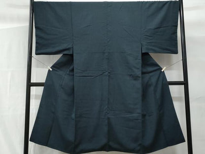 平和屋着物■男性 紬 鉄御納戸色 正絹 逸品 CABG9705fb