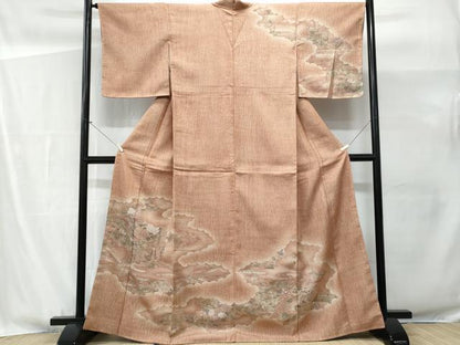 平和屋着物■訪問着　ふくれ織　人物花文　正絹　逸品　未使用　CABG9708fb