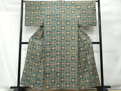 平和屋着物■上質な小紋 吉祥花文 正絹 逸品 CABG9716fb