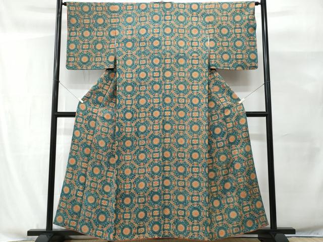 平和屋着物■上質な小紋 吉祥花文 正絹 逸品 CABG9716fb