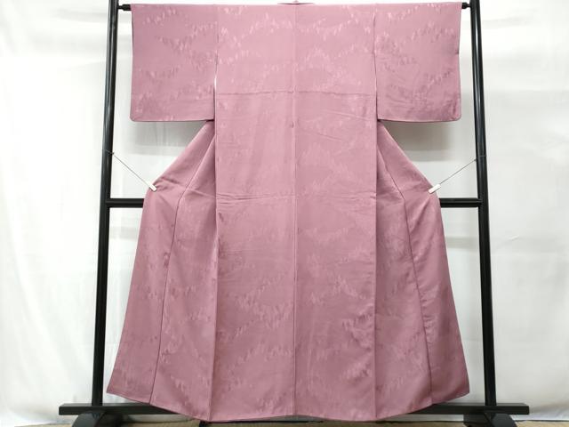 平和屋着物■上質な色無地 樹林地紋 紅藤色 正絹 逸品 CABG9717fb