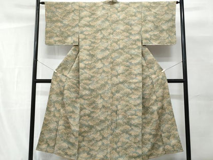 平和屋着物■上質な小紋 樹林文 暈し染め 正絹 逸品 未使用 CABG9719fb