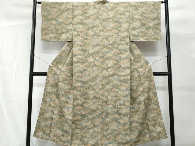 平和屋着物■上質な小紋 樹林文 暈し染め 正絹 逸品 未使用 CABG9719fb