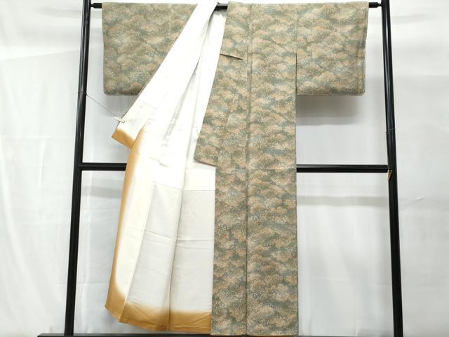 平和屋着物■上質な小紋 樹林文 暈し染め 正絹 逸品 未使用 CABG9719fb