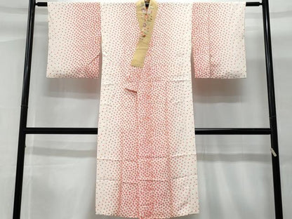 平和屋着物■長襦袢　無双仕立て　舞花文　半衿刺繍　正絹　逸品　CABG9720fb